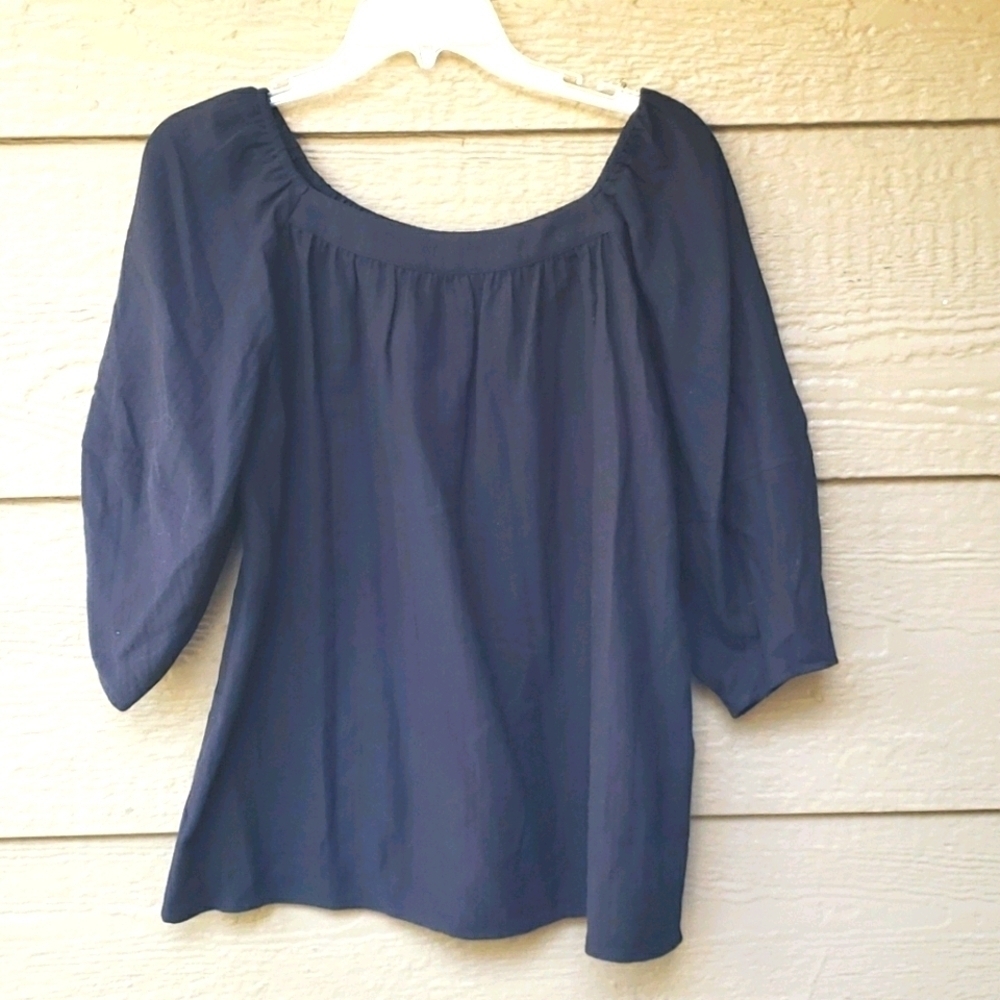 Doe & Rae Black Swing Knit Top Boho